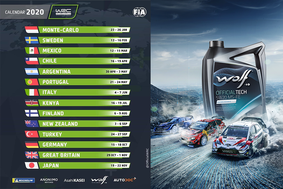 FIA announced 2020 WRC calendar!